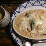 Suzunoki Kafe - イカのクリームパスタ＆パン