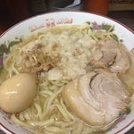 ラーメン二郎 - 小野菜ヌキニンニク少な目アブラ増し味玉