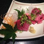 美味い家 若鈴 - 2015年6月：もうかの星(\1080)…もうかざめの心臓ですって。生姜醤油がすごくあいます