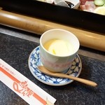 魚もん屋 - 2015年3月　ちらし寿司セットの茶碗蒸し。時間差あったのでソロで。
