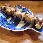 福よし - 牡蠣串焼。