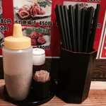広島つけ麺 弁慶 - テーブルセット