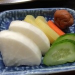 河童亭 - 201506  河童亭 ★日替りランチBセット（海老フライ）（700円）★ いつもながら、立派なお新香(o^^o)