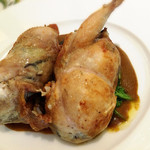 レストラン アラジン - 鶉の木の子とワイルドライス詰めロースト カレー風味