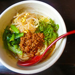 めだかタンタン - ■汁なし担々麺　680円■練り胡麻を使わない担々麺です！【2015年6月25日撮影】