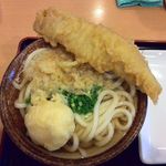 讃岐うどん 條辺 - かけうどん（温）２玉（トッピング：半熟卵天＆穴子天」