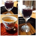 御料理 光安 - ◆デザート二品目・・ぶどう（ピノノアール）のとろみジュース。
      葡萄の旨みがでていて美味しい。