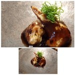 御料理 光安 - 鳥貝の炙り醤油焼き・・鳥貝は旬ですね。大きな品で肝も入っていました。
      生姜の風味がいいアクセントです。