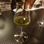 オステリア ブッコ - 食後酒をサービスで頂きました、ウォッカベースの数種のハーブを漬け込んだ澤村シェフオリジナル