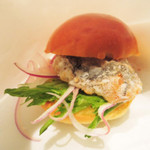 ライブキッチン COOKA - 鯖バーガーのアップ！