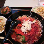 小林美食 - 四川辛口冷麺　五目炒飯セット　５００円