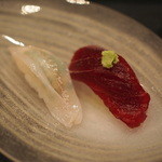 懐石 八泉 - 鮪と鱚の寿司