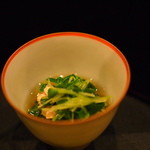 懐石 八泉 - かいわれ＆鶏ササミのお浸し