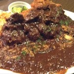 Youshoku Baru Urutora - 東京の夜。マラソン壮行会と言う宴会。よく食べよく飲んだ。
                        カツカレー。まいうー