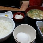 なか卯 - トン汁定食＋納豆トッピング