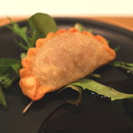 レンゲ - 短角牛と新玉葱の揚げ餃子　バルサミコソースで　(2015/05)