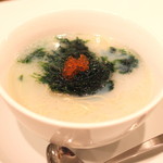 レンゲ - 冷ラーメン　浜名湖産 生青海苔と鱒の玉子　蛤のスープで　(2015/05)