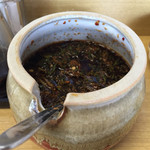 KIYOちゃん - 特製の薬味d(^_^o) 唐辛子、葱、油のバランスがとてもいい感じ(*^o^*) 途中で入れてみてね！