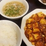 Hitosuji - ランチセット　680円！　麻婆豆腐定食