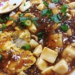 楽居 - 麻婆天津飯断面♪