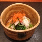日本料理 TAKEMOTO - 壬生菜とズワイガニ、いとうに？
