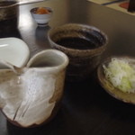 そば 法師人 - 口が双方に開く蕎麥つゆ陶器