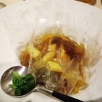 トムクリオーザ - 蒸アワビと季節野菜のコンソメスープ