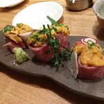 雲丹の牛肉巻き