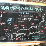 寿司の美登利 - 本日のお薦めネタ告知板