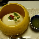 坐忘庵 - ミルクプリン、パイナップルソースで