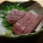 もり山 - 2015.6)イサキのこぶ締めとメバチマグロ