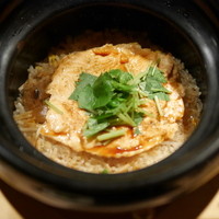 神楽坂 石かわ - 時不知鮭（ときしらず）、とうもろこし、生姜の炊き込みご飯