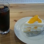 Shunkashuutou - アイスコーヒー＆オレンジのショートケーキ