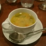 パニエ ド レギューム - 本日の野菜スープ。日頃から、ワインを飲む私には大変有り難い一品。胃袋が元気になるな