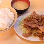かんだ食堂 - 豚生姜焼定食