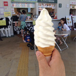 朝搾りソフトクリーム titi 藤井牧場 - コーンソフト・ミルク