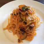オルシックスティシックス - ナスとアンチョビのトマトスパゲティ（ランチ 1000円）