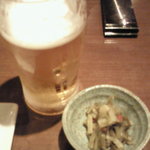 Ginza Matsuriya - お通し＆ビール