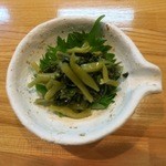 山葵のおひたしです。