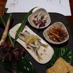 オリジナル 酒肴６点盛り。