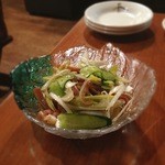 山東水餃 - 豚耳の冷菜