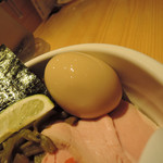 むぎとオリーブ - 特製 鶏と蛤の濃厚つけ麺 大　ズームアップ