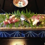 向付 鮎と鯉のあらい