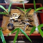 比良山荘 - 焼肴 若鮎塩焼 蓼酢で