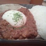 ちぃりんご - あいがけカレー　キーマカレーアップ