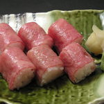 しゃぶ禅 和(なごみ) - 当店一番人気の黒毛和牛炙り巻き寿司