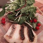 和フレンチバル村塾 - 「すずきのポワレ サラダスタイル 岩塩とホワイトビネガーで」って、名前長いわっ！