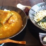 相川力餅食堂 - カツカレ丼（特）＆うどん（並）結構なボリューム！