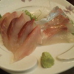 蟹海楽 - シマアジ刺し