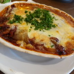 フルーカフェ - 牛肉ときのこのデミグラスソースドリア